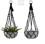 Artilady Black Plant Hanger Macrame Hanging Planter by Artilady
