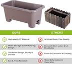Self-Watering Rectangle Planter Boxes 8-Pack, 15.7-Inch Window Box Planter - Image 3