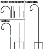 FEED GARDEN Adjustable 32 Inch Shepherd Hooks Thick Rust Resistant Steel - Image 8