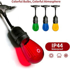 Meconard 24Pack S14 Colored LED String Light Bulbs, 1Watt Plastic Shatterproof - Image 5