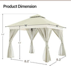 LAUSAINT HOME Semi-Permanent Outdoor Patio Gazebo 10'x10', Heavy Duty Party - Image 3