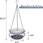 Metal Hanging Planters, Plant Hanger Basket Decorative Plant Pot Holder - Image 4