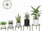 5 Pack Metal Potted Plant Stand Small Flower Pot Holder - Image 2