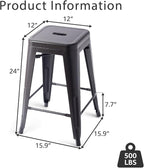 Stackable Metal Bar Stool Backless Indoor-Outdoor Counter Stools Fullmetal - Image 3