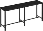 70.8" Long Bar Table, Counter Bar Height Table, High Top Table, Rectangular by Yatiney