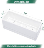D'vine Dev 12 Inch Window Box Planter, Rectangle Plastic Herb Planter - Image 3
