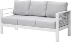 Wisteria Lane Patio Furniture Aluminum Sofa, All-Weather Outdoor 3 Seats Couch by WisteriaLane