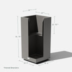Veradek Block Series Pedestal Planter - Image 3