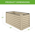 Best Choice Products 4x2x2ft Outdoor Metal Raised Garden Bed, Deep Root Planter - Image 7