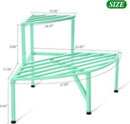 Corner Plant Stand Outdoor Metal, 2 Tier Heavy Duty Ladder Plant Shelf Indoor - Image 5