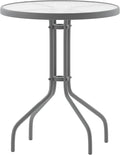 Flash Furniture Bellamy 23.75'' Round Tempered Glass Metal Table by FlashFurniture