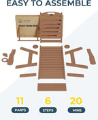 Ciokea Outdoor Lounge Chair Set of 4, All Weather Patio Chaise Lounge Chairs - Image 7