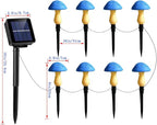 Solar Mushroom Lights Garden Decor 8 Blue Crack Mushrooms Outdoor Decor Stake - Image 7