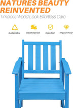 Patio Dining Chair Set of 2, HDPE Outdoor Dining Chair, Ergonomic HDPE Dining - Image 6