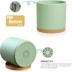 8 Inch Medium Flower Pots for Indoor Outdoor Plants, Cylinder Deep Plant Pots - Image 3
