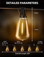 Outdoor Patio String Lights: 50Ft 15M Outside Waterproof Light - Image 8