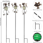 3 Pack Decorative Garden Stakes, Frog Waterproof Metal Spring Decor, Outdoor - Image 3