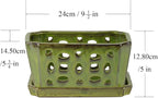 W&W Orchid Pot with Holes and Saucer - Image 6