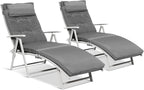 Giantex Chaise Lounge Chair for Outside, Pool Folding Reclining Beach Chair by Giantex