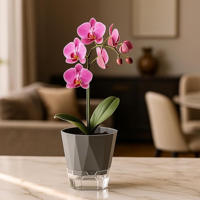 5 Pack Self Watering Pots for Indoor Plants, 6.7 Inches Self Watering Planters - Image 2