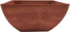 PSW Pot Collection 12x6 inch Plastic/Stone/Wood Composite Square Planter – No - Image 2