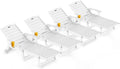 Outdoor Lounge Chair Set of 4, All Weather Patio Chaise Lounge Chairs by CIOKEA