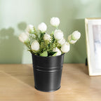 Dahey 5 Pcs Hanging Flower Pots 4 Inches Metal Iron Bucket Outdoor Planter - Image 6