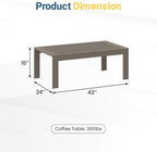 Wisteria Lane Outdoor Furniture Patio Coffee Table, Ourdoor Rectangle Coffee - Image 2