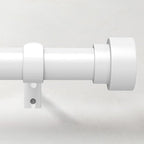 Curtain Rods for Windows 48 to 84, 1 Inch Adjustable White Heavy Duty Long by TimeForest
