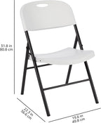 Amazon Basics Foldable Portable Comfortable Sturdy Folding Plastic Chair - Image 3