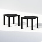 Furinno Classic Coffee Table Set of 2, Square Modern Coffee Table - Image 4