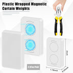 18pcs Outdoor Curtain Weights, Plastic Wrapped Magnetic Drapery Weights - Image 2