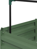 Outsunny Galvanized Raised Garden Bed, 73.5" Tall Outdoor Planter Box - Image 9