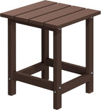 MUCHENGHY Adirondack Outdoor Side Table, 14.7" Patio Side Table Weather by MUCHENGHY