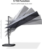 PURPLE LEAF 9' X 12' Right-left Tilt Patio Umbrella - Image 8