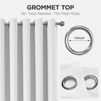Joydeco Blackout Patio Sliding Door Curtains 96 Inches Long, Grommet Privacy - Image 9