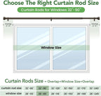 Curtain Rods for Windows 48 to 84, 1 Inch Adjustable Heavy Duty Long Window - Image 7