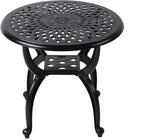 Cast Aluminum Outdoor Side Table, Small Patio Table, Outdoor Coffee Tables - Image 7