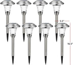 GIGALUMI Solar Pathway Lights, 8 Pack Solar Light Outdoor Waterproof, Glass - Image 8