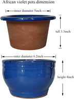 African Violet Pots Self Watering Round Ceramic Violet Pot - Image 2