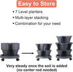 GameXcel Vertical Planter 7 Tier Stackable Planters Garden Planters Strawberry - Image 7