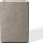 Kante 18.5" H Tall Rectangular Concrete Planters, Outdoor Indoor Lightweight by Kante