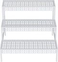Garden 4 you 3 Tiers Metal Plant Stand, Rectangular Ladder Flower Pots Outdoor by Garden4you