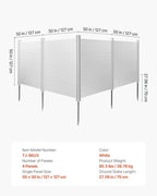 VEVOR Outdoor Privacy Screens, Pool Equipment Enclosure, Horizontal Vinyl - Image 7