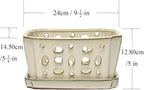 W&W Orchid Pot with Holes and Saucer - Image 5