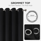 Joydeco Blackout Patio Sliding Door Curtains 90 Inches Long, Grommet Privacy - Image 7