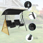 Tangkula 2 Person Porch Swing, Outdoor Swing - Image 9