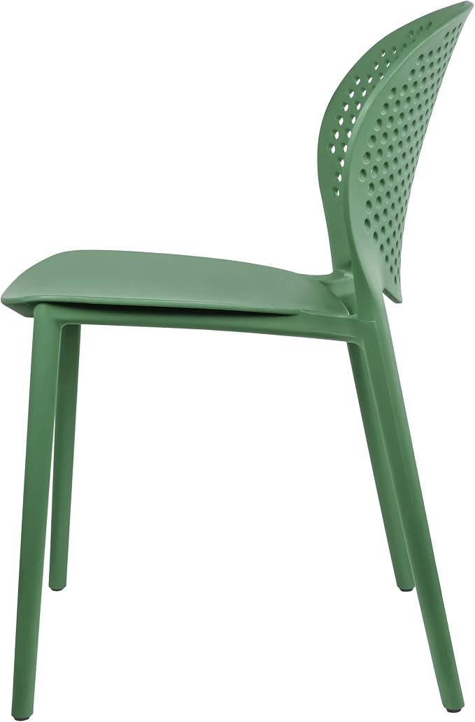 2xhome Set of 2 Patio Dining Chairs | Modern Stackable Outdoor Pool Side Chair - Image 8