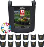 JERIA 12-Pack 20 Gallon Grow Bags, 300G Thickened Nonwoven Garden Pots by JERIA