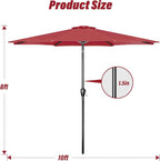 Simple Deluxe 9' Patio Umbrella Outdoor Table Market Yard Umbrella - Image 6